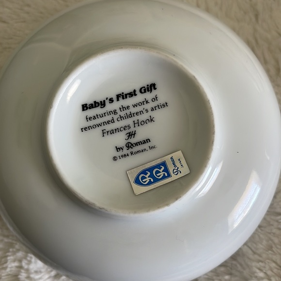 Baby's 1st Gift Porcelain Bowl-Trinket Dish & Cup Roman 1984 By Frances Hook - Picture 9 of 9